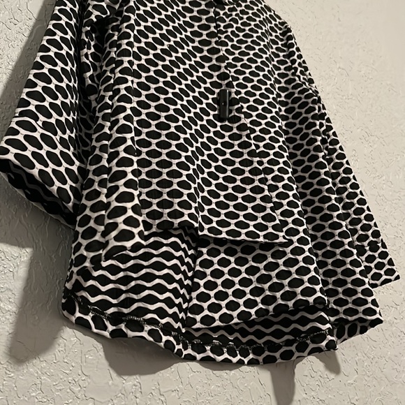 Bali Canada 1 Button Blazer Swing Jacket~Asymmetrical~Bold White/Black - Picture 3 of 6